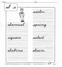 The Letter S in Cursive
