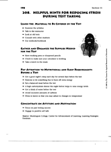 Helpful Hints for Reducing Stress During Test Taking