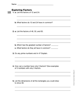 Exploring Factors (Gr. 4)