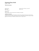 Explore Activity: Exploring Parts of Soil