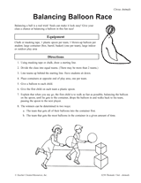 Balancing Balloon Race