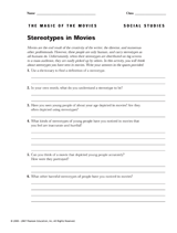 Stereotypes in Movies