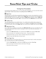PowerPoint Tips and Tricks