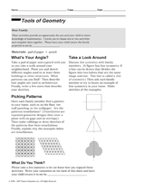 Tools of Geometry