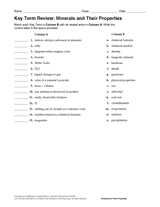 Key Term Review: Minerals and Their Properties