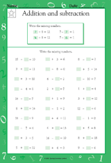 Add and Subtract the Missing Numbers