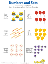 Trace the Numbers: Cake, Balloons, and More